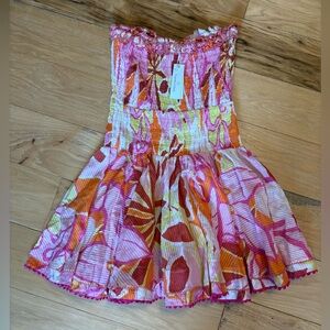 Poupette St. Barth Pink and Orange Floral Dress
